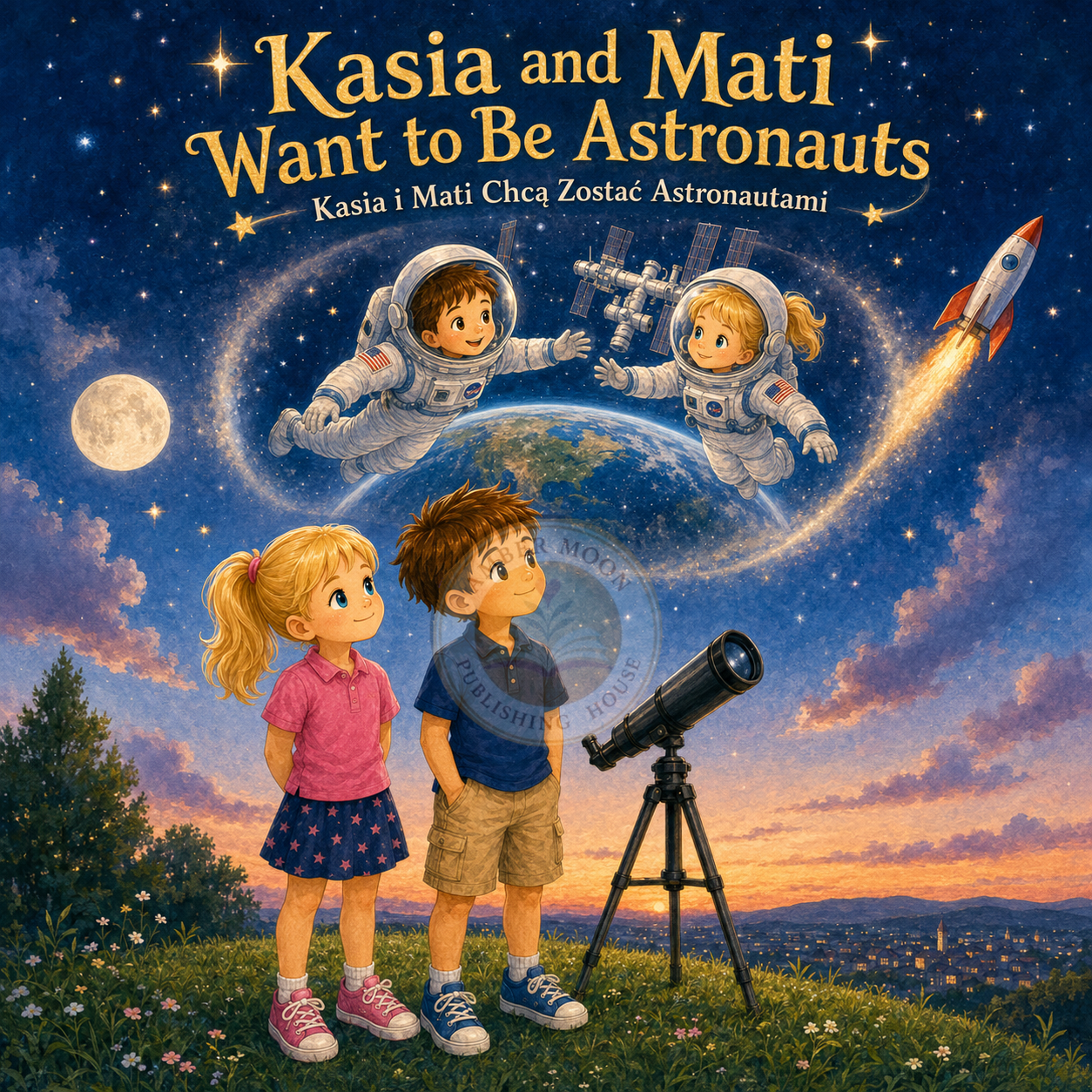 Kasia and Mati Want to Be Astronauts book cover