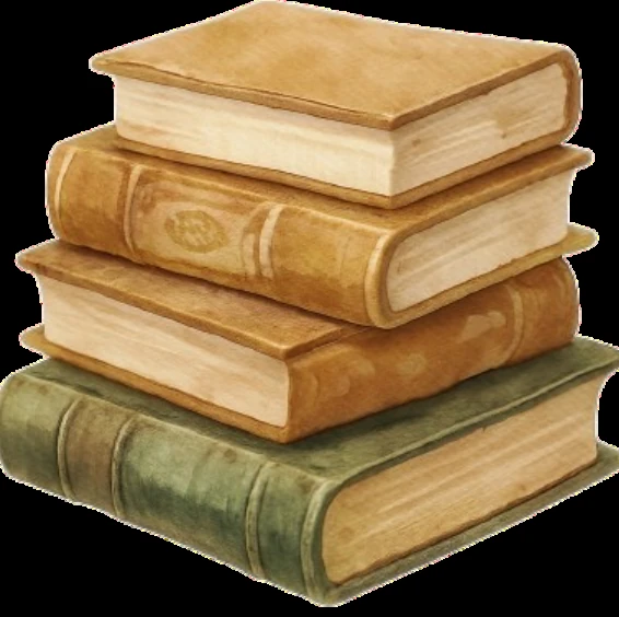 Stack of vintage books